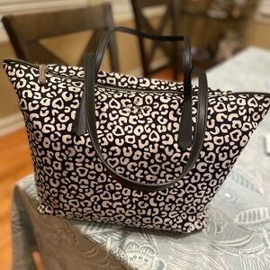 Kate Spade Kitt Nylon Leopard Extra Large Tote